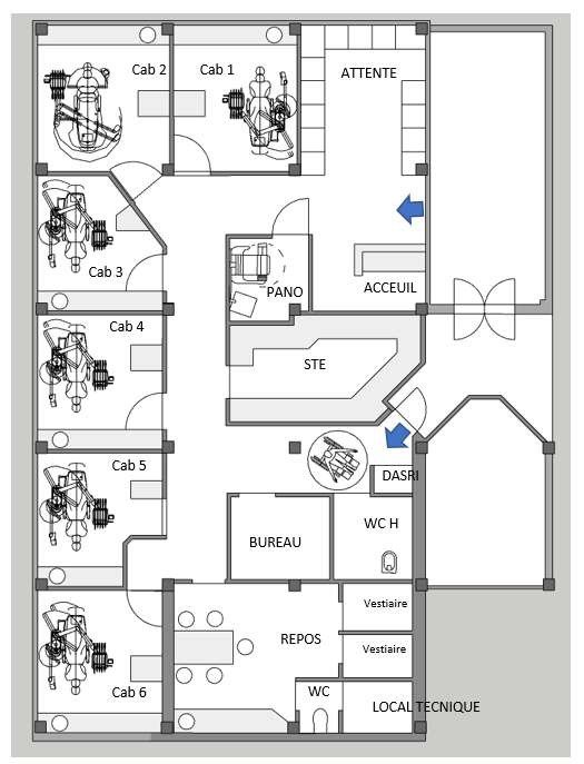 Plan cabinet 6 salles